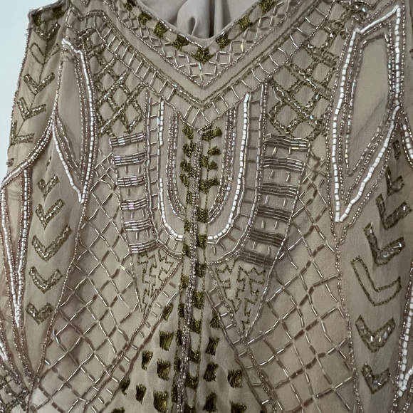 Urban Religion Beaded Geometric Pattern Tank Top - Picture 2 of 4